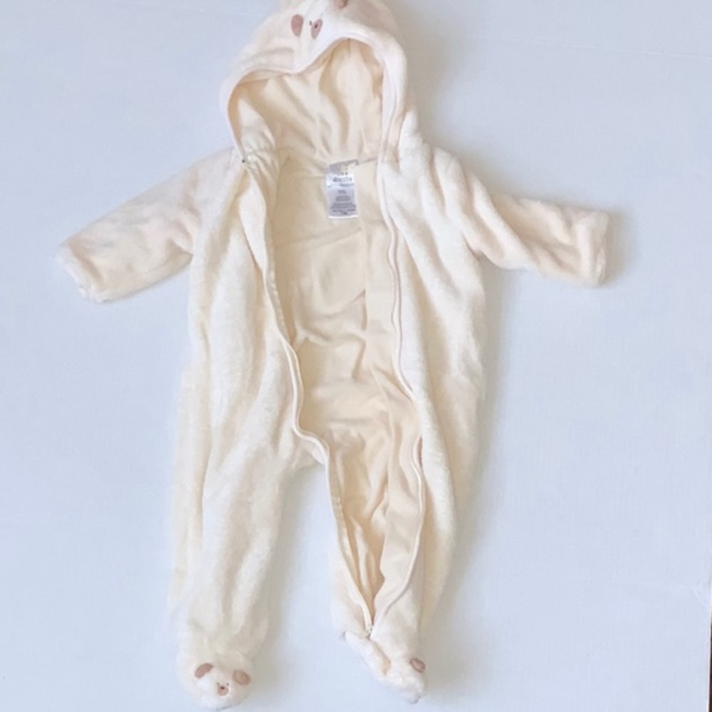 Absorba Cozy Baby Bodysuit Bunting Cream - Size 6-9M